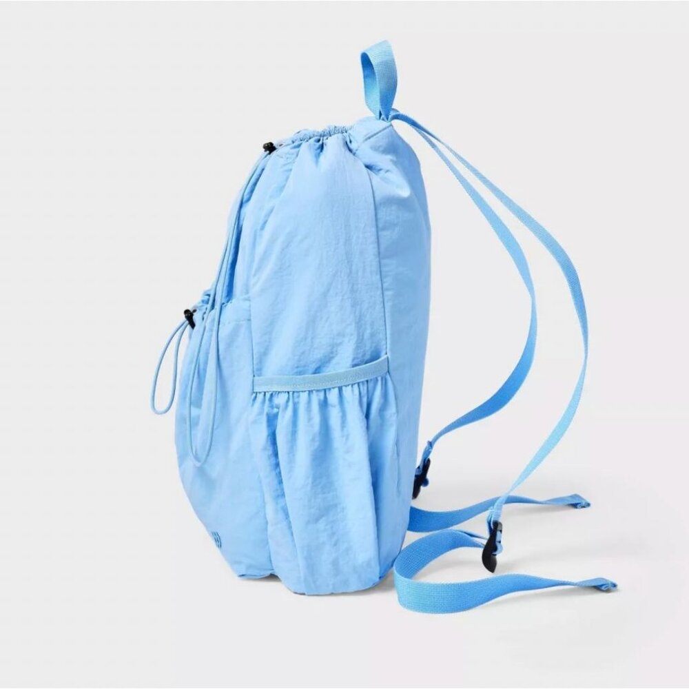 All In Motion Light Blue Backpack With Drawstring & Adjustable Straps Lightweigh - Picture 3 of 7